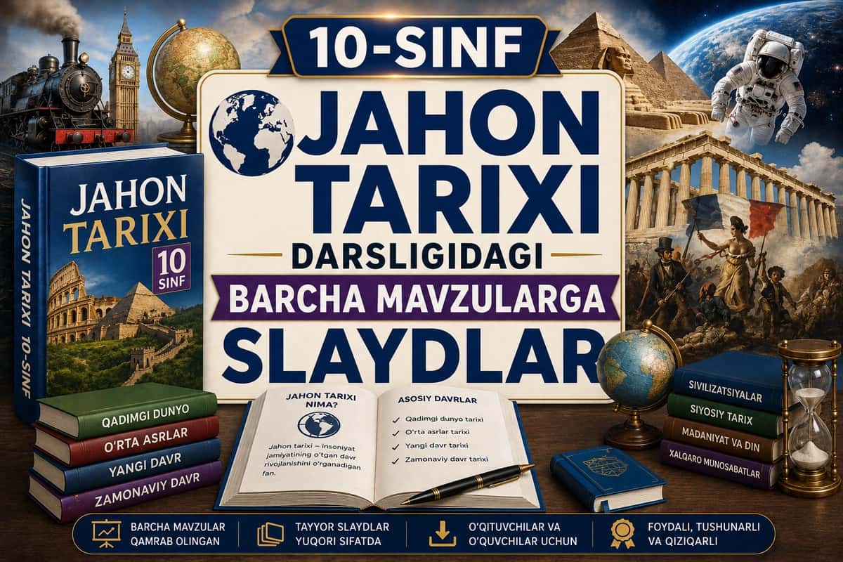 10-sinf jahon tarixi darsligidagi barcha mavzularga slaydlar 1
