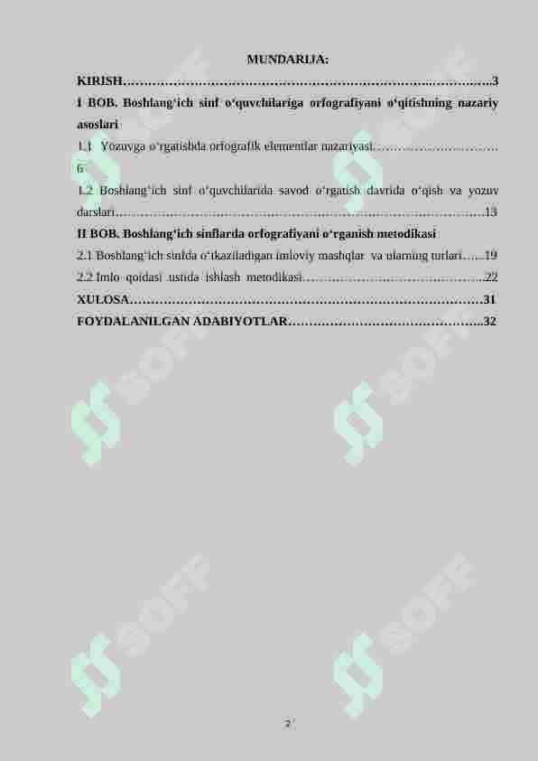 Orfografiyani o‘rganish metodikasi 2