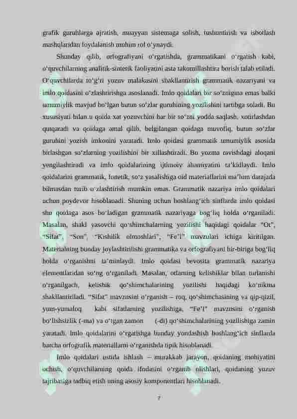 Orfografiyani o‘rganish metodikasi 7