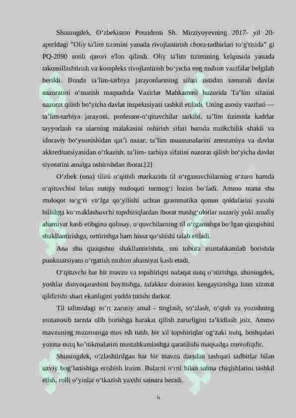 Boshlang‘ich sinflarda punktuatsiya elementlarini o‘rganish metodikasi va materiallarni sinflarga joylashtirish tizimi. 6