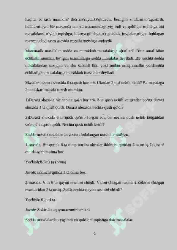 Konsentrlar (10, 100, 1000 va ko‘p xonali sonlar bo‘yicha nomerlashga o‘rgatish metodi. 2