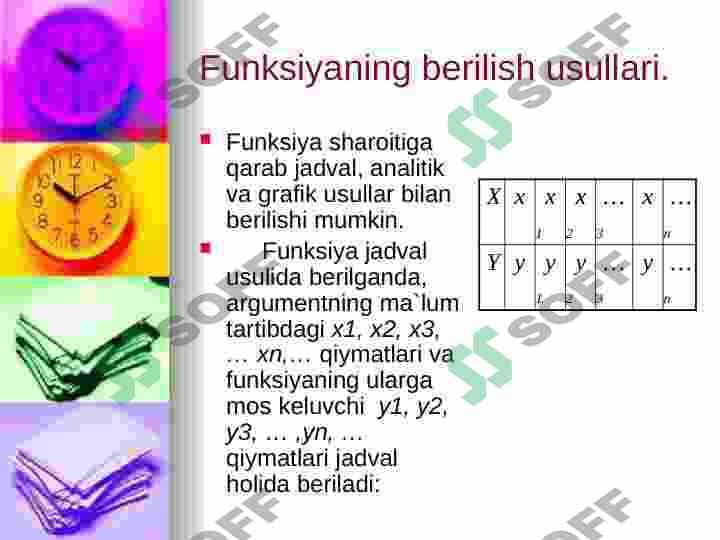 Funksiya, funksiyaning xossalari, funksiya differensiali 3