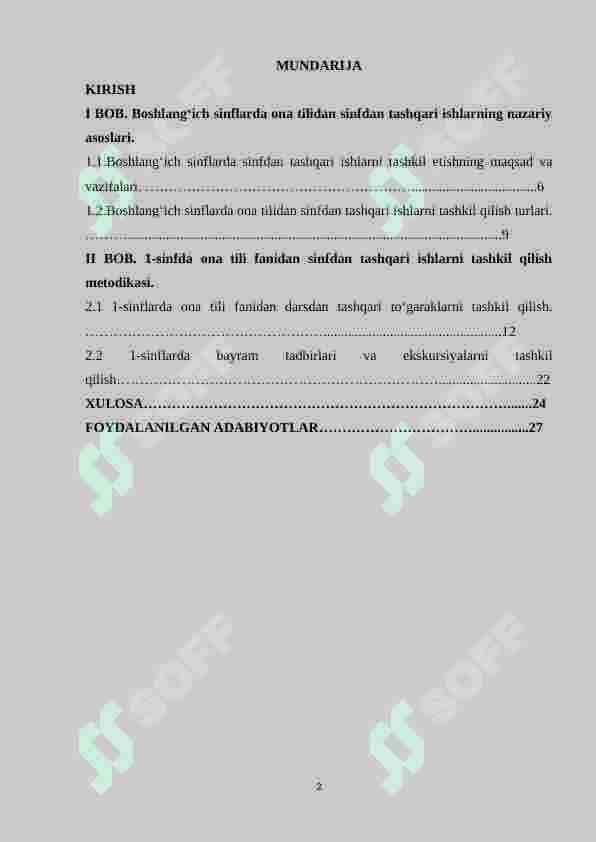 1-sinfda ona tili fanidan sinfdan tashqari ishlarni tashkil qilish metodikasi 2