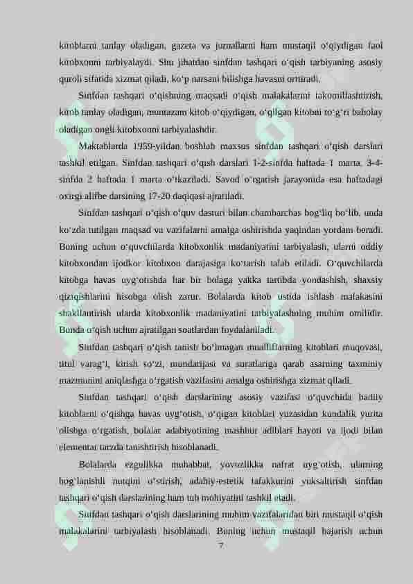 1-sinfda ona tili fanidan sinfdan tashqari ishlarni tashkil qilish metodikasi 7