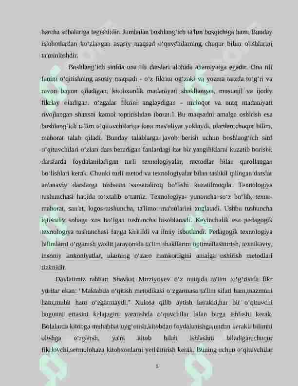 4-sinf oʻqish darslarida oʻquvchilarni ifodali oʻqishga oʻrgatish. 4