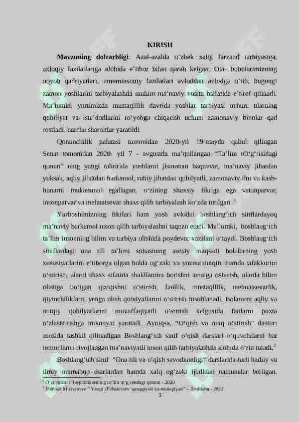 O‘qish darslarida “Xalq og‘zaki ijodi” mavzusini o‘rganish 3