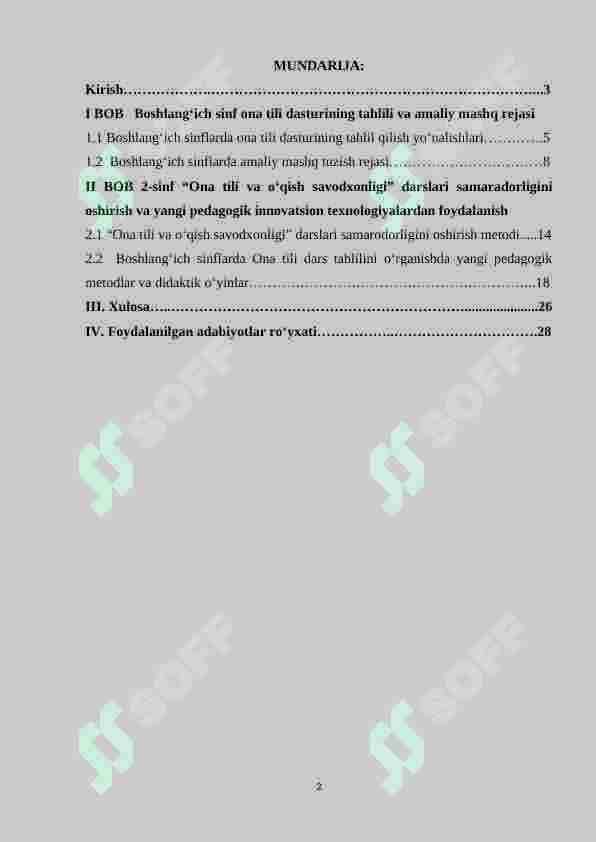 2-sinf “Ona tili” darsligining tahlili 2