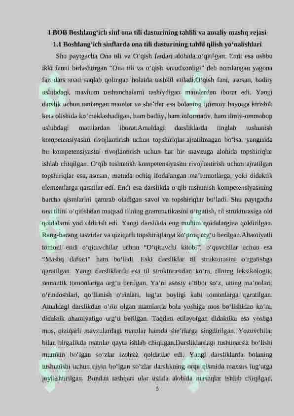 2-sinf “Ona tili” darsligining tahlili 5