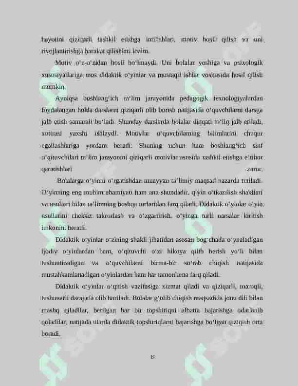 Ona tili darslarida didaktik o‘yinlardan  foydalanish 8