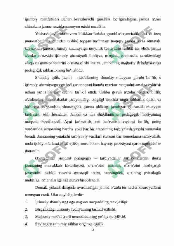 Tarbiya metodlarining jamoaning rivojlanish darajasiga bog’ligi 3
