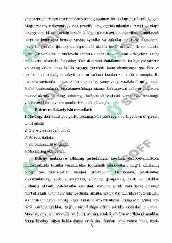 AXBOROT-KUTUBXONA MUASSASALARIDA ZAMONAVIY INFORMATSION TEXNOLOGIYALAR 5