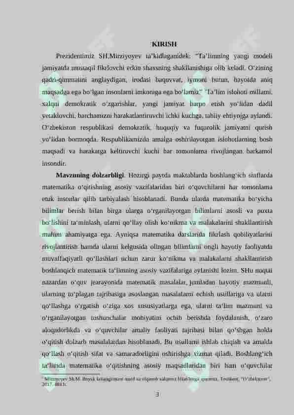 Boshlang‘ich sinfda matematikadan murakkab masala va ularni o‘rgatish metodikasi 3