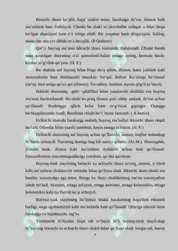 Fe’llarning tuzilishiga ko‘ra turlari va To‘liqsiz fe’l haqida 4