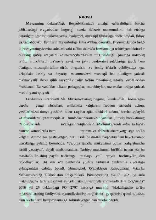Maktabgacha yosh sensor jarayonlarni rivojlanish davri 3