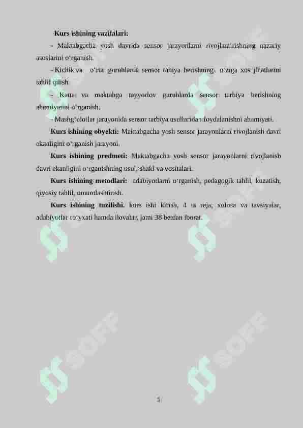 Maktabgacha yosh sensor jarayonlarni rivojlanish davri 5