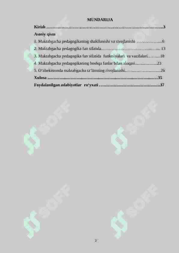 Maktabgacha pedagogikaning fan sifatida rivojlanishi 2
