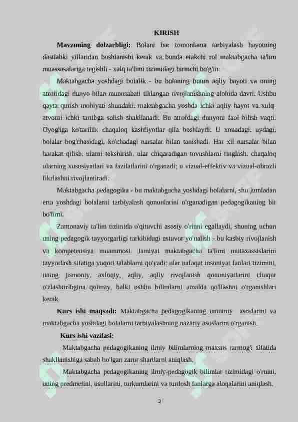 Maktabgacha pedagogikaning fan sifatida rivojlanishi 3