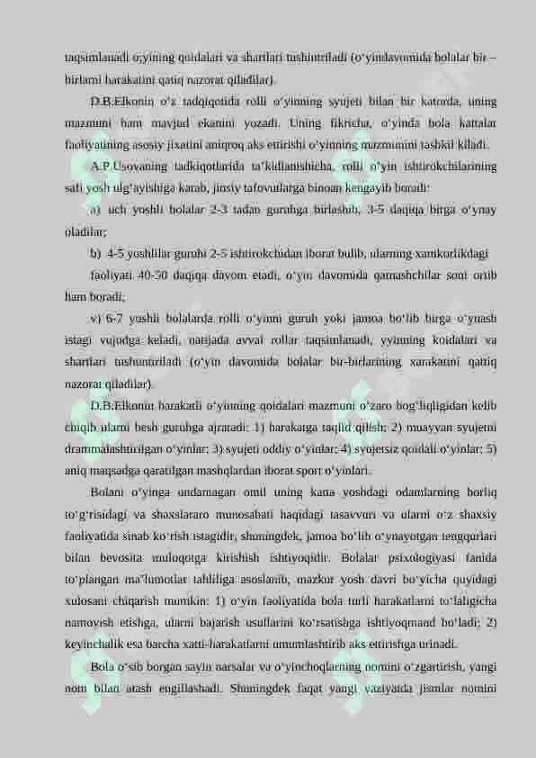 Uch yoshli bolalarda harakatli va so‘z o‘yinlarini tashkil etish. 8