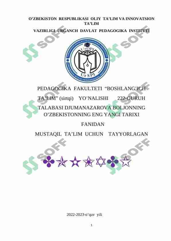SH.M. Mirziyoevning 2021 yilda BMT Bosh Assambleyasining 76 sessiyasidagi nutqi va uning mazmuni. 1