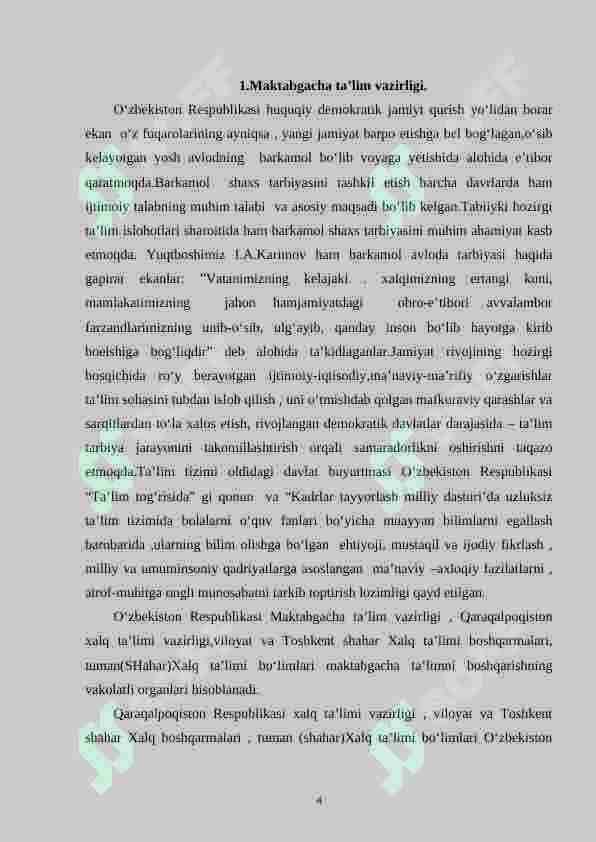 Maktabgacha ta’lim tashkilotlari uslubchilari ta’lim  tarbiyaviy ishlarga rahbarligi 4