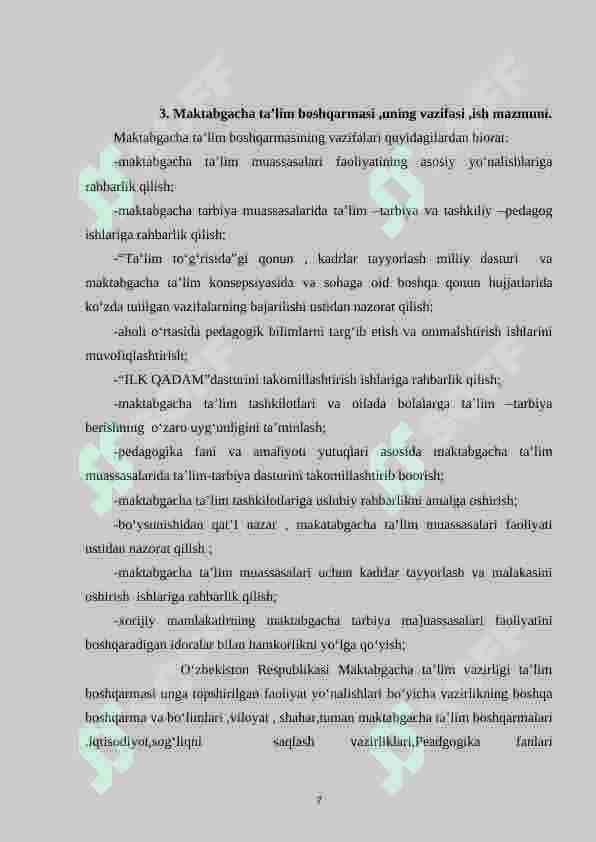 Maktabgacha ta’lim tashkilotlari uslubchilari ta’lim  tarbiyaviy ishlarga rahbarligi 7