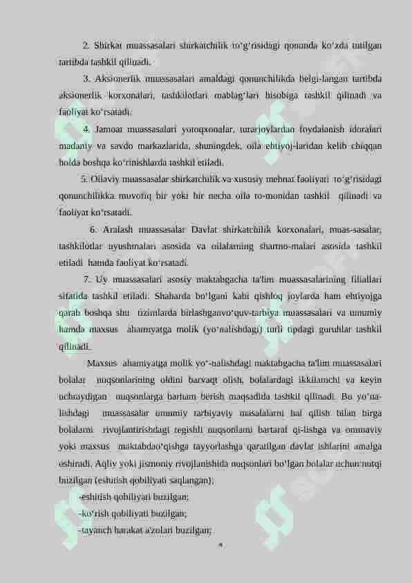 Oʻzbekiston mustaqillikka erishgandan keyingi davrdagi maktabgacha taʼlim. 4