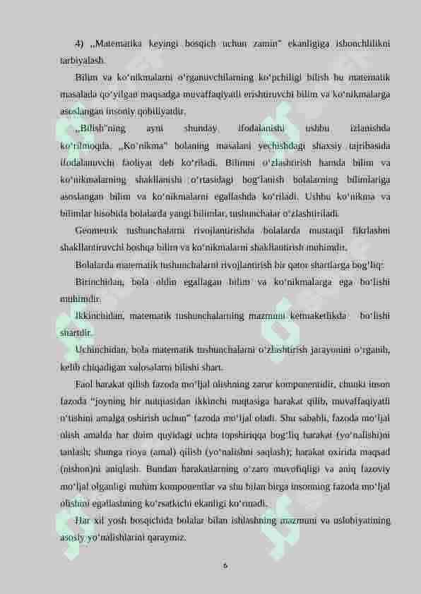 Fazoda mo‘ljalga olishni shakllantirish vazifalari o‘ziga nisbatan tinch va harakat holatidagi asosiy yo‘nalishlarni farqlash 6