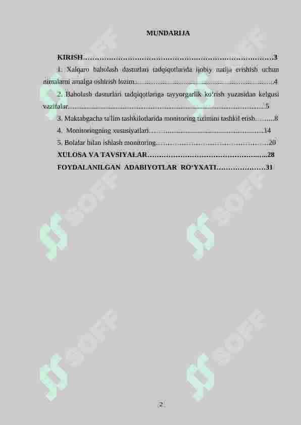 MAKTABGACHA TA'LIM TASHKILOTLARIDA MONITORING TIZIMINI TASHKIL QILISH. 2