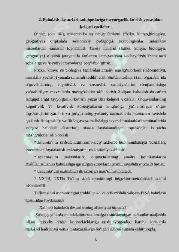 MAKTABGACHA TA'LIM TASHKILOTLARIDA MONITORING TIZIMINI TASHKIL QILISH. 5