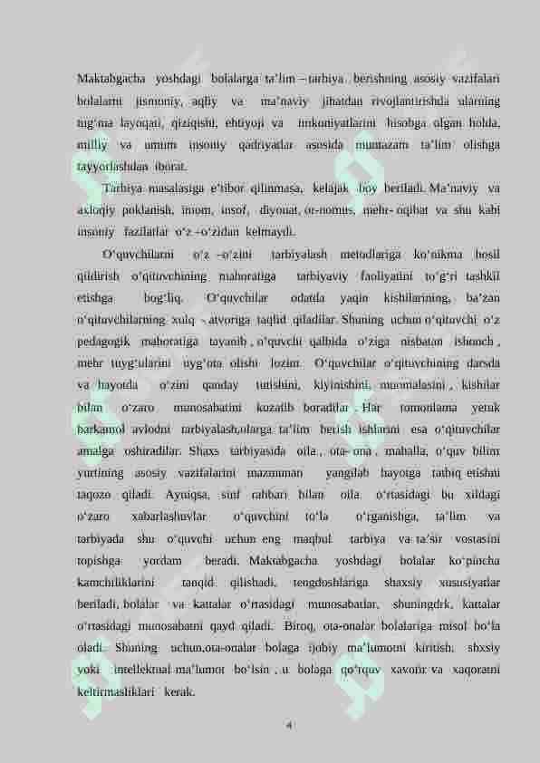 Bo‘lajak maktabgacha   ta’lim  pedagoglarini  kreativ qobiliyatlarini rivojlantirish  mazmuni 4