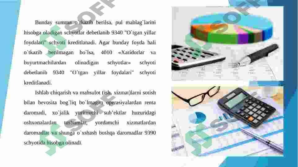 ASOSIY FAOLIYATDAN OLINGAN BOSHQA DAROMADLARNI TEKSHIRISH 8