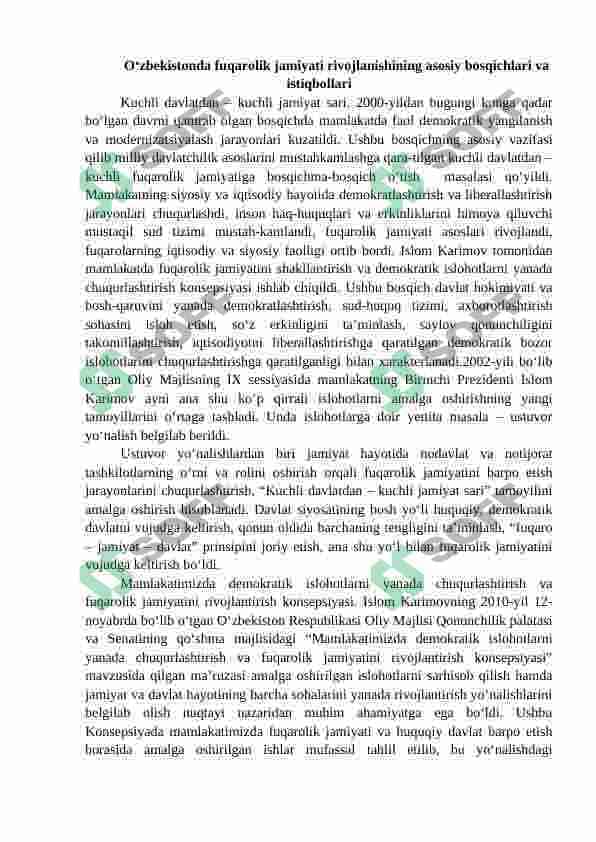 O‘ZBEKISTONDA FUQAROLIK JAMIYATINING SHAKLLANISHI VA RIVOJLANISHI 4