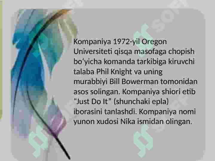 Nike kompaniyasi haqida 3