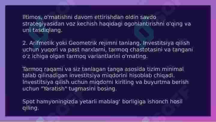 1-qism-Spot tarmoqli tizim nima va u qanday ishlaydi. Treyding. 6