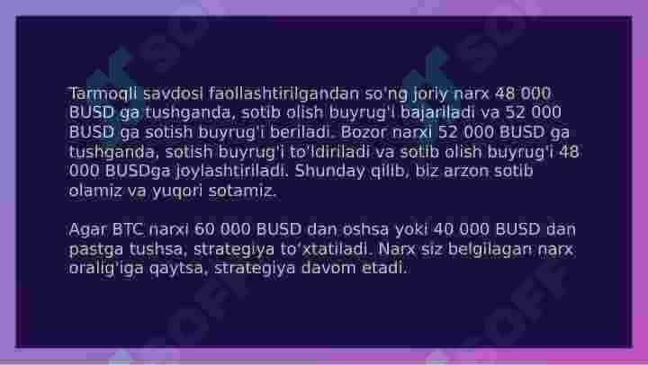 2-qism-Spot tarmoqli savdo strategiyasini qanday o'rnatish kerak. Treyding. 6