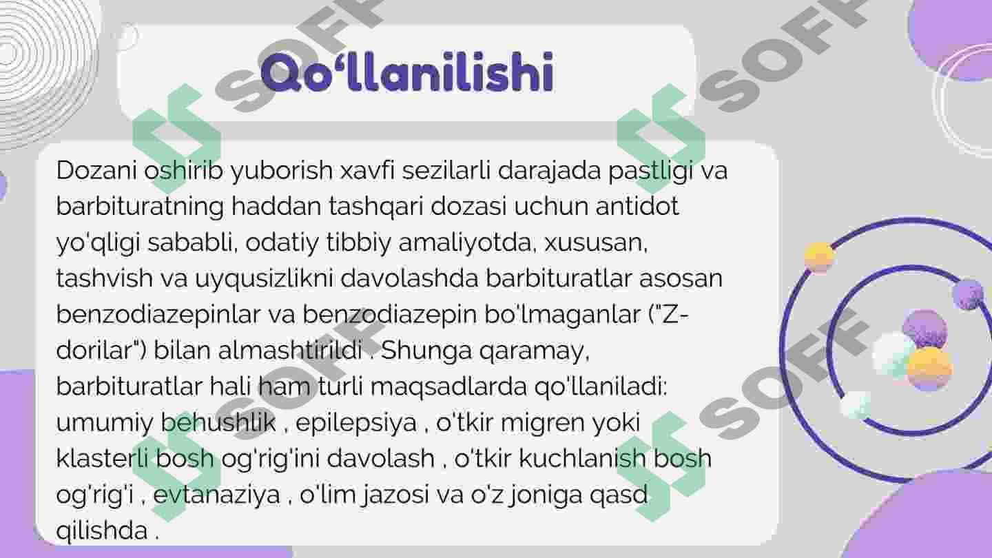 Barbitur kislota va uning asosida olingan dori ishlab chiqarish. 4