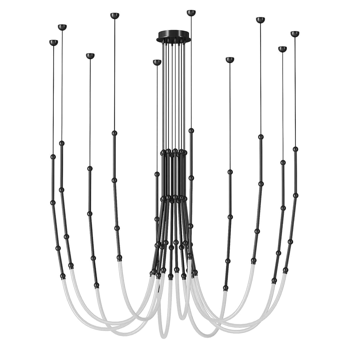 WOMO Bamboo Rope LED Chandelier 2