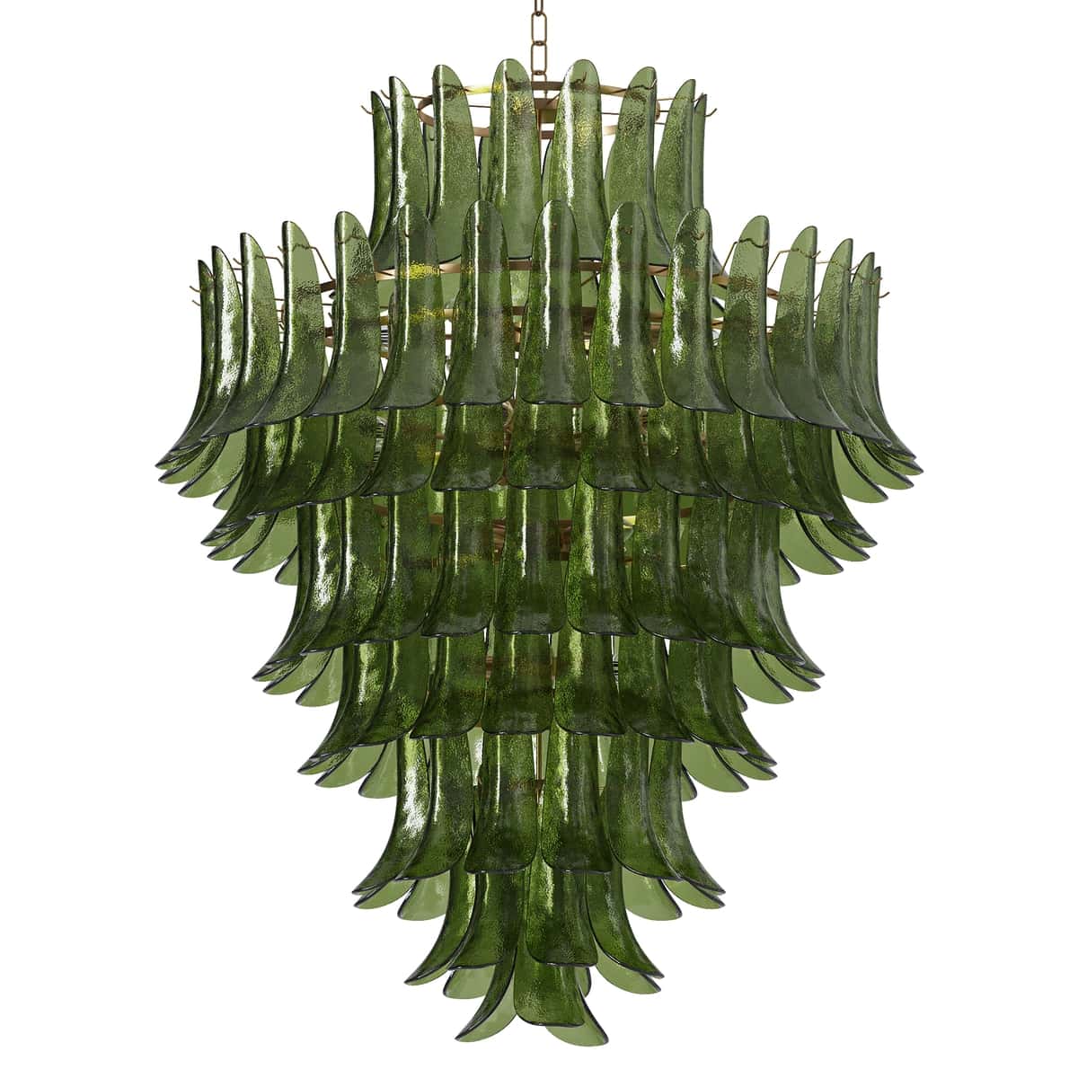 Green Murano Glass Petal Chandelier 2