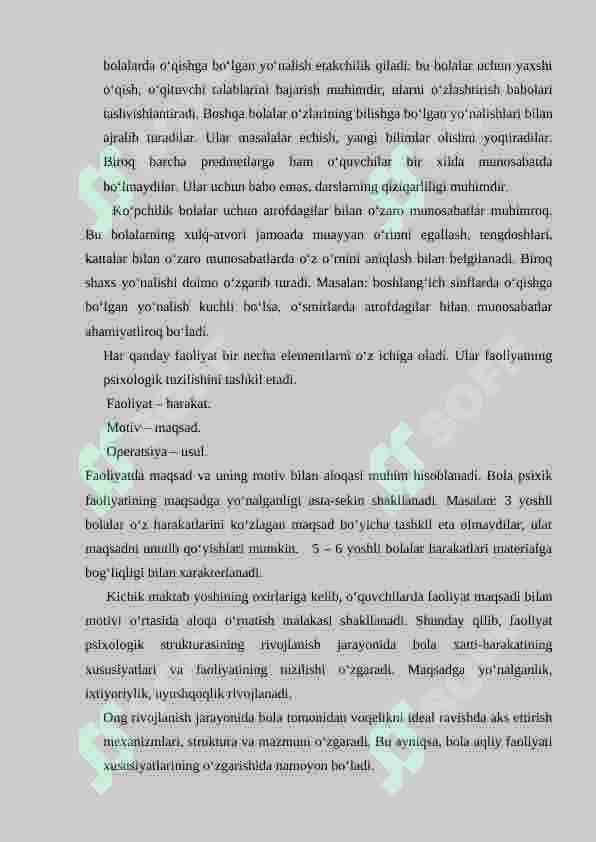 PSIXIK RIVOJLANISH VA UNI DAVRLASHTIRISH MUAMMOSI 5