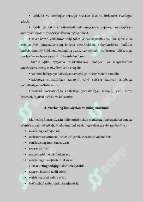 MARKETINGNING FUNKSIYALARI, VAZIFALARI VA TAMOYILLARI 3