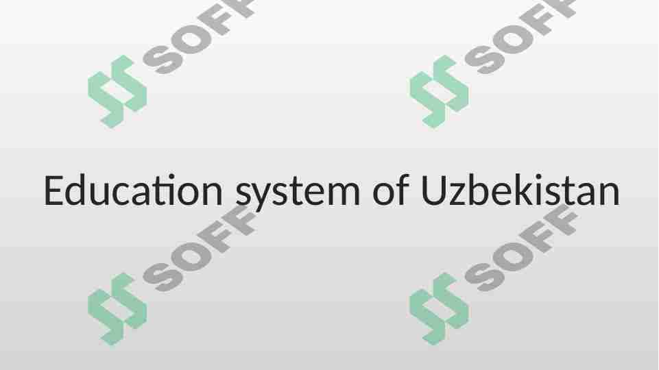 Education system of Uzbekistan 1