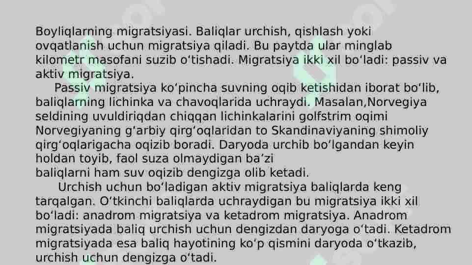 Suv havzalarida baliqlarning yashash sharoiti 3