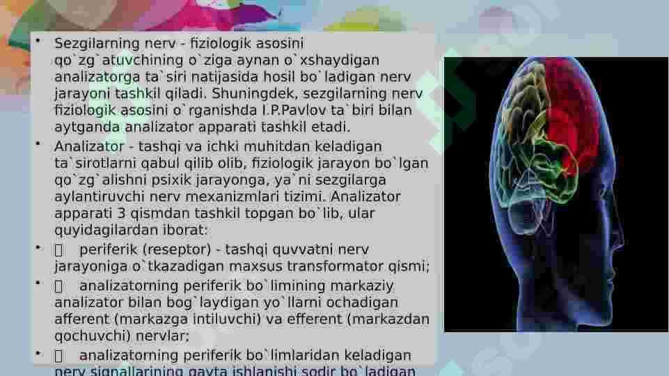 Sezgi va idrokning psixologik mohiyati, fiziologiyasi. 4