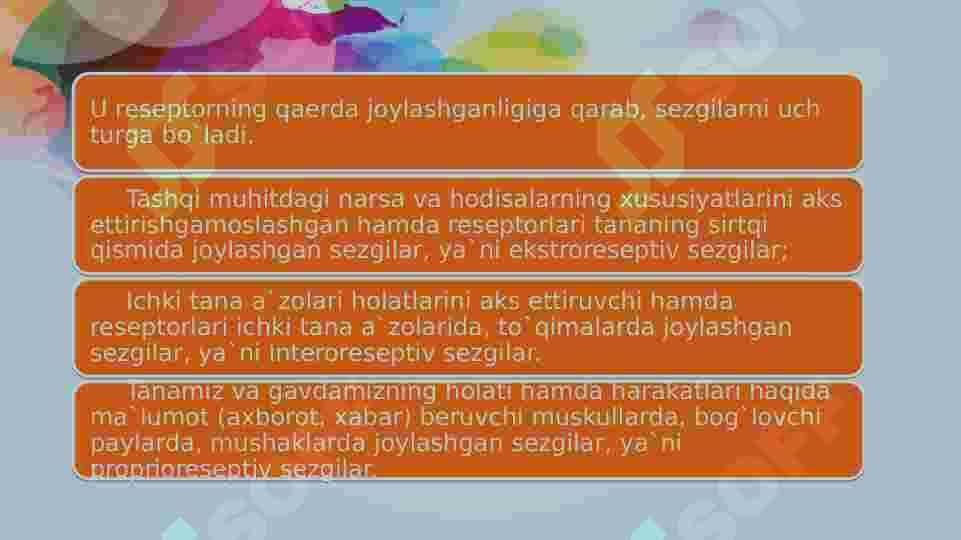 Sezgi va idrokning psixologik mohiyati, fiziologiyasi. 6