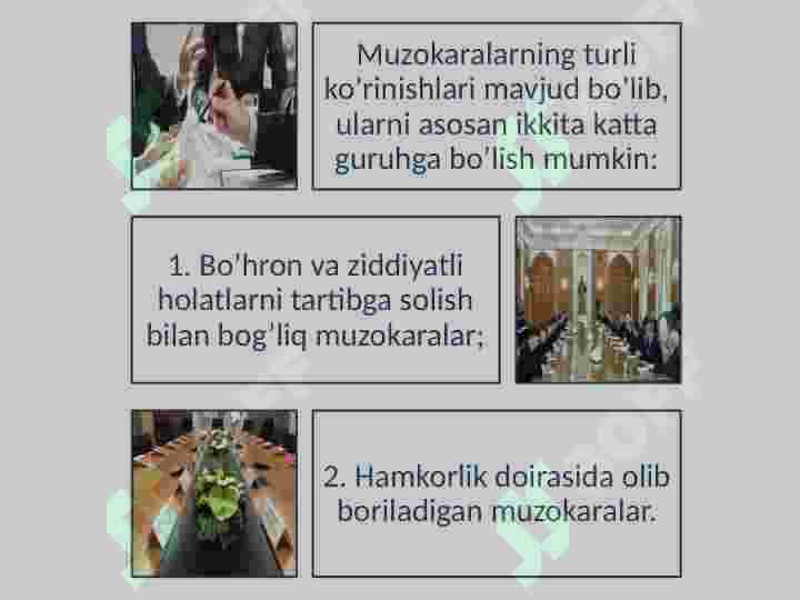 Rasmiy uchrashuvlar va ularni tashkil etish 8