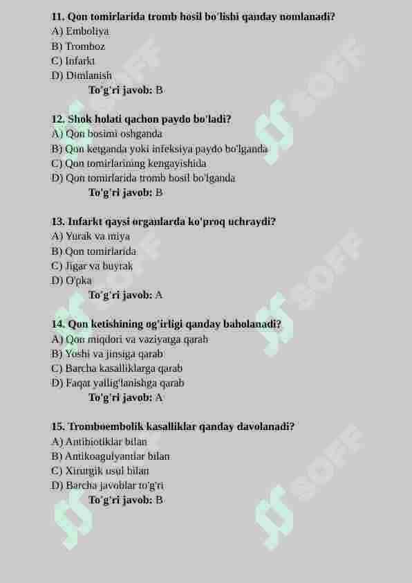 GEMODINAMIKA BUZILISHI. TROMBOEMBOLIK KASALLIKLAR VA SHOK. GIPEREMIYA VA DIMLANISH. QON KETISH. TROMBOZ. EMBOLIYA. INFARKT. SHOK 3