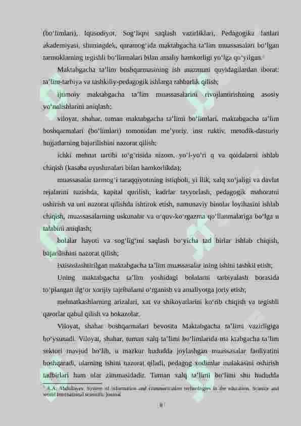 Maktabgacha ta’limda nazoratchi tomonidan metodik ishlarga rahbarlik qilish 8