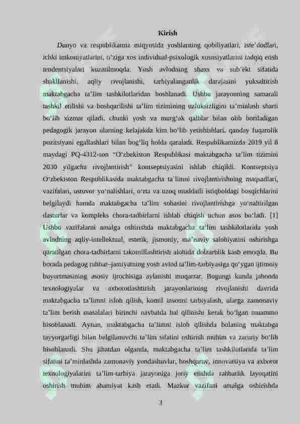 Maktabgacha ta’lim tashkilotlari mudirasi tomonidan ilg‘or ish tajribalarini o‘rganishni tashkil etish 3