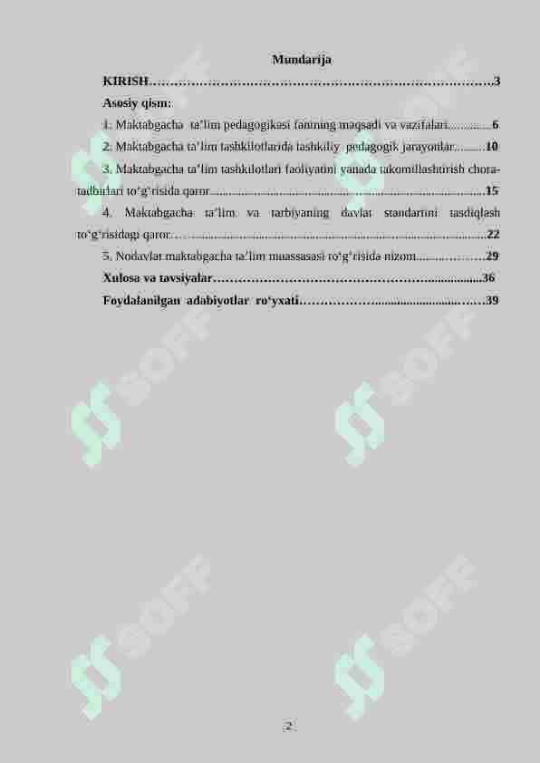 Maktabgacha ta’limga doir farmon, qaror va farmoishlarni sohaga keng tatbiq etish usullari 2