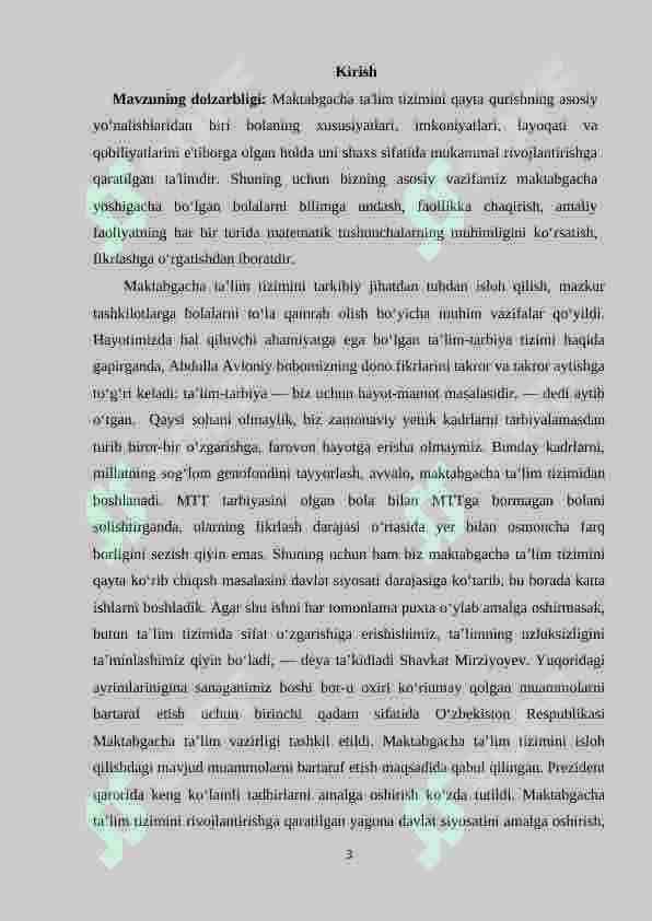 O‘zbekistonda ijtimoiy  maktabgacha ta’limning  vujudga kelishi  va  taraqqiyot bosqichlari 3